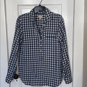 J Crew flannel popover shirt